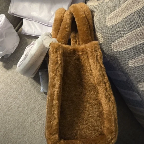 Kate Spade Brown Faux Fur Tote Bag - Picture 10 of 12